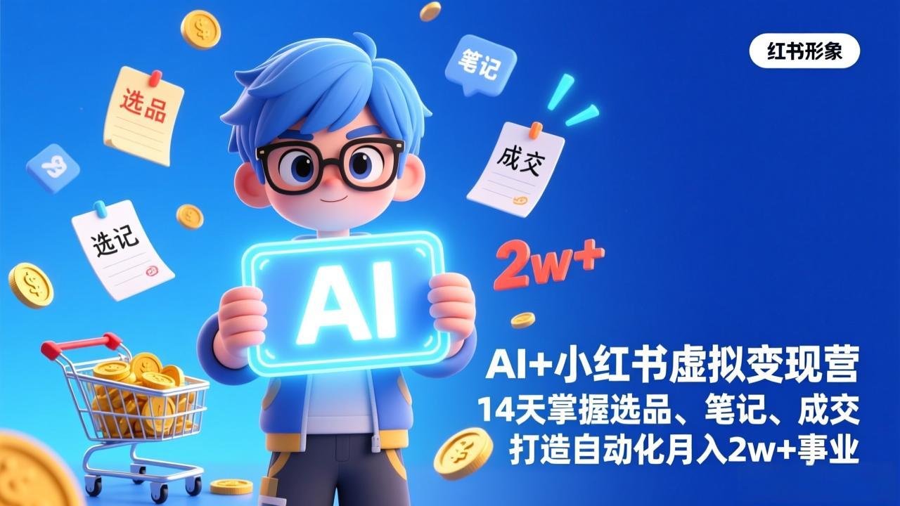 AI+小红书虚拟变现营(完结-聊项目