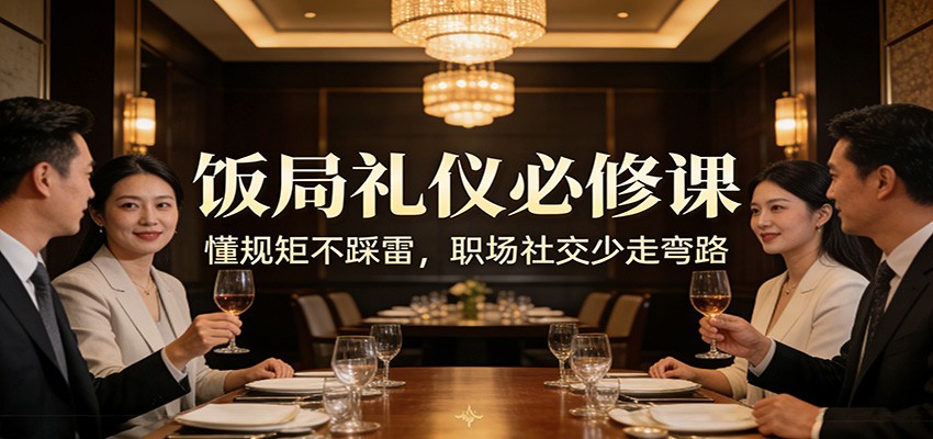 公众号收费文章：《饭局礼仪必修课：懂规矩不踩雷，职场社交少走弯路》-聊项目