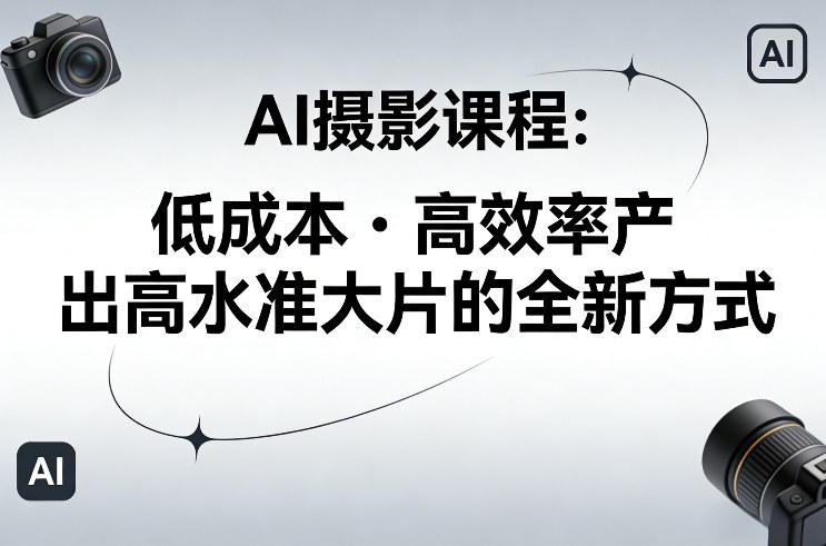 AI摄影课程，低成本高效率产出高水准大片的全新方式-聊项目