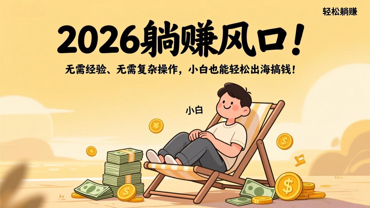 2026躺赚风口！无需经验、无需复杂操作，小白也能轻松出海搞钱！-聊项目