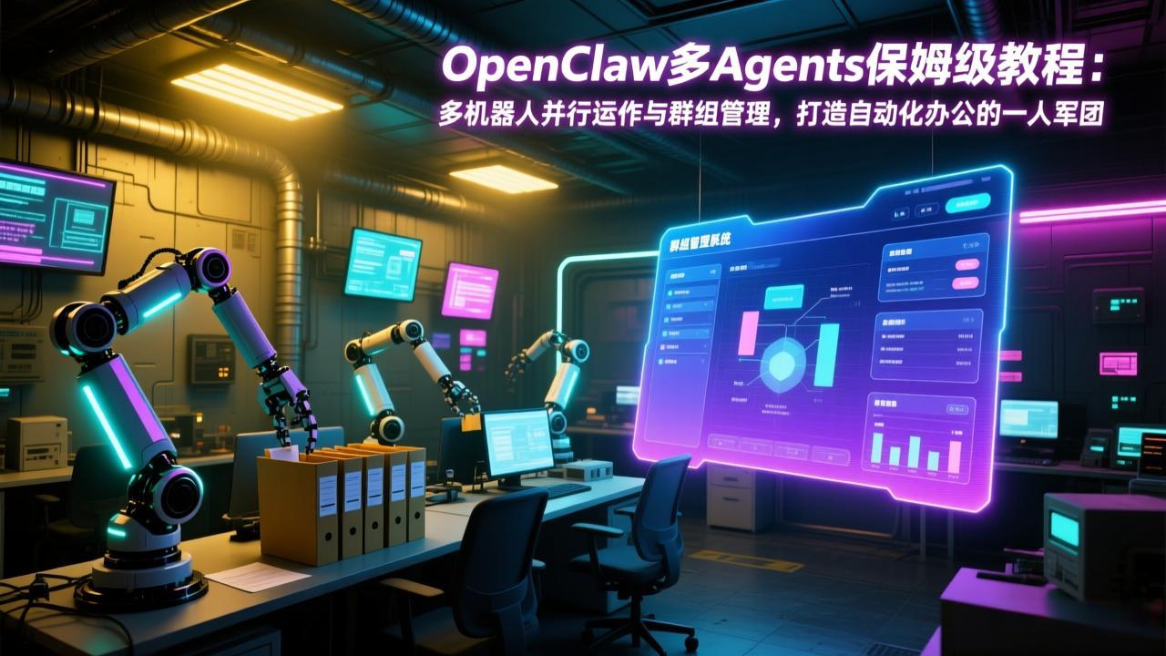 OpenClaw多Agents保姆级教程：多机器人并行运作与群组管理，打造自动化办公的一人军团-聊项目