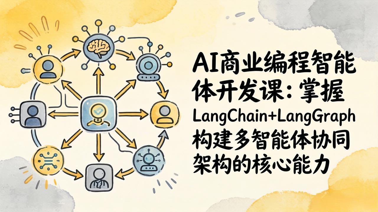 AI商业编程智能体开发课：掌握LangChain+LangGraph构建多智能体协同架构的核心能力-聊项目