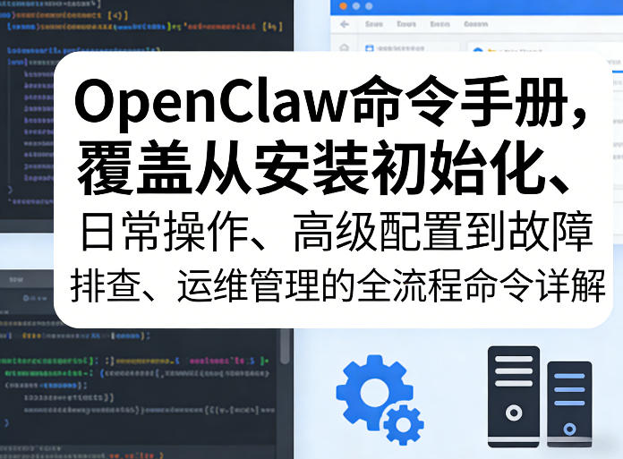 OpenClaw命令手册，覆盖从安装初始化、日常操作、高级配置到故障排查、运维管理的全流程命令详解-聊项目