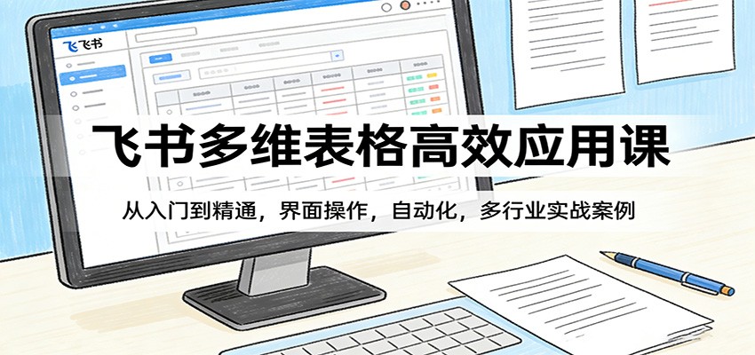 飞书多维表格高效应用课：从入门到精通，界面操作，自动化，多行业实战案例-聊项目