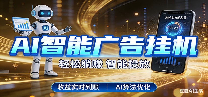 智能广告挂机新时代，利用碎片化时间实现稳定被动收益，AI帮你持续盈利-聊项目