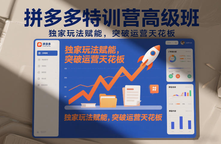 拼多多特训营高阶班，独家玩法赋能，突破运营天花板(更新26年4月24日)-聊项目