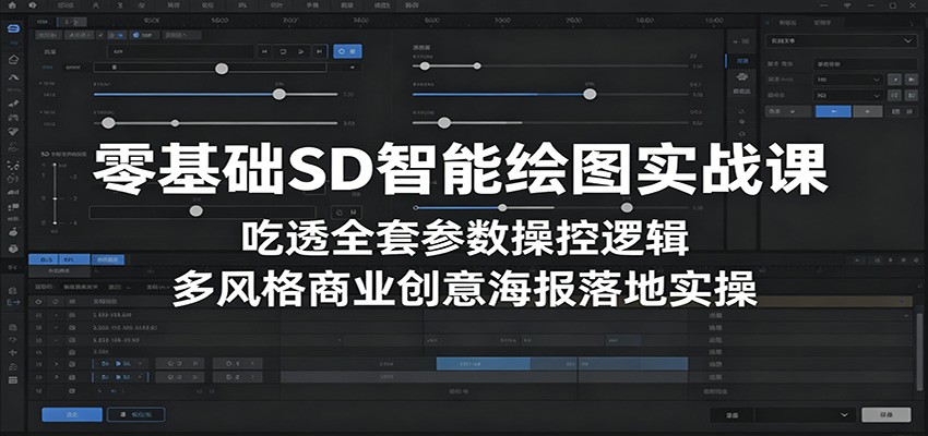 零基础SD智能绘图实战课：吃透全套参数操控逻辑，多风格商业创意海报落地实操-聊项目