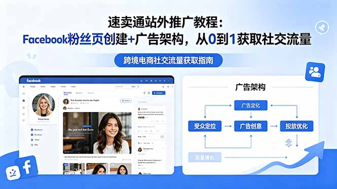 速卖通站外推广教程：Facebook粉丝页创建+广告架构，从0到1获取社交流量-聊项目