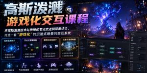 高斯泼溅与游戏化交互课程,将高斯泼溅技术与传统的节点式逻辑深度结合,打造一套“游戏化”的沉浸式场景的交互系统-聊项目