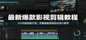 最新爆款影视剪辑教程:大V内部实操干货,字幕模板音频优化成片教学-聊项目