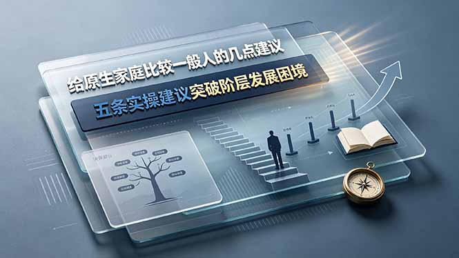 付费文章：给原生家庭比较一般人的几点建议，五条实操建议突破阶层发展困境-聊项目