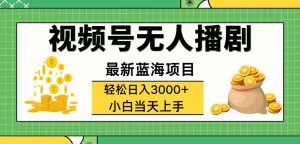 (12128期)视频号无人播剧,轻松日入3000+,最新蓝海项目,拉爆流量收益,多种变…-聊项目