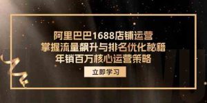 阿里巴巴1688店铺运营,掌握流量飙升与排名优化秘籍 年销百万核心运营策略-聊项目