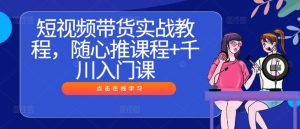 短视频带货实战教程，随心推课程+千川入门课-聊项目