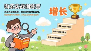 淘系实战训练营,制定清晰的增长战略,突破流量与利润瓶颈,实现企业的规模化盈利-聊项目