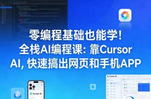 零编程基础也能学!全栈AI编程课:靠Cursor AI,快速搞出网页和手机APP-聊项目