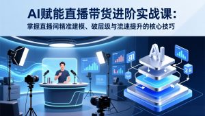 AI赋能直播带货进阶实战课:掌握直播间精准建模、破层级与流速提升的核心技巧-聊项目