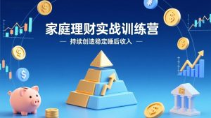 家庭理财实战训练营：从0到1建体系，三阶进阶层层递进，助你持续创造稳定睡后收入-聊项目
