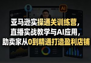 亚马逊实操通关训练营，直播实战教学与AI应用，助卖家从0到精通打造盈利店铺(更新3月23日)-聊项目