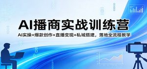 AI播商实战训练营：AI实操+爆款创作+直播变现+私域搭建，落地全流程教学-聊项目