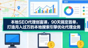 本地SEO代理创富课,90天搞定首单,助您打造月入过W的本地搜索引擎优化代理业务-聊项目
