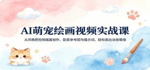 AI萌宠绘画视频实战课：从风格把控到画面创作，配套参考图与提示词，轻松画出治愈萌宠-聊项目