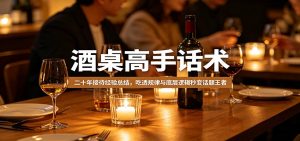 酒桌高手话术：二十年接待经验总结，吃透规律与底层逻辑秒变话题王者-聊项目