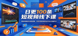 日更100条短视频线下课：揭秘批量创作底层逻辑，手把手教你高效出片抢占流量风口-聊项目