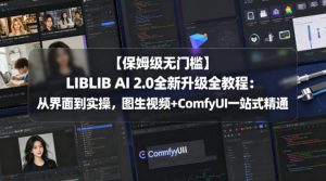 【保姆级无门槛】LIBLIB AI 2.0全新升级全教程:从界面到实操,图生视频+ComfyUI一站式精通-聊项目