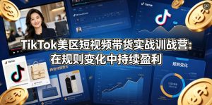 TikTok美区短视频带货实战训战营:在规则变化中持续盈利-聊项目