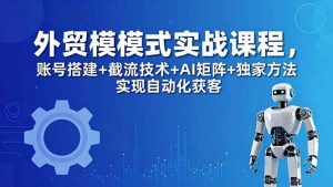 外贸新模式实战课程-更新5月,账号搭建+截流技术+AI矩阵+独家方法实现自动化获客-聊项目