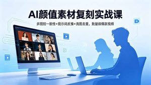 AI颜值素材复刻实战课,多图控一致性+提示词反推+洗图去重,批量做爆款视频-聊项目