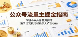公众号流量主掘金指南：深耕小众头像蓝海赛道，进阶运营技巧轻松放大广告收益-聊项目