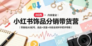小红书饰品分销带货营|零基础从0起号,选品+流量+内容全闭环手把手带教(更新0527)-聊项目
