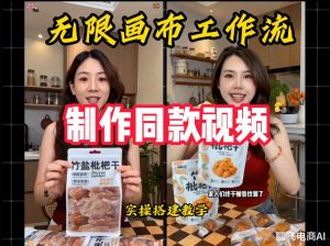 无限画布工作流一键复刻爆款带货视频，实操搭建，操作简单-聊项目