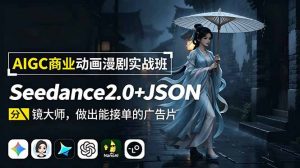 AIGC商业动画漫剧实战班-更新：Seedance2.0+JSON分镜大师，做出能接单的广告片-聊项目