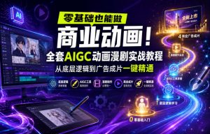 零基础也能做商业动画！全套AIGC动画漫剧实战教程，从底层逻辑到广告成片一键精通(更新0715)-聊项目